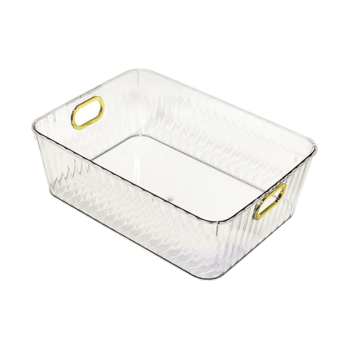 RECIPIENTE CAJA DE ALMACENAMIENTO MULTIUSO CON AGARRADERAS LOTUS 34X24X11CM