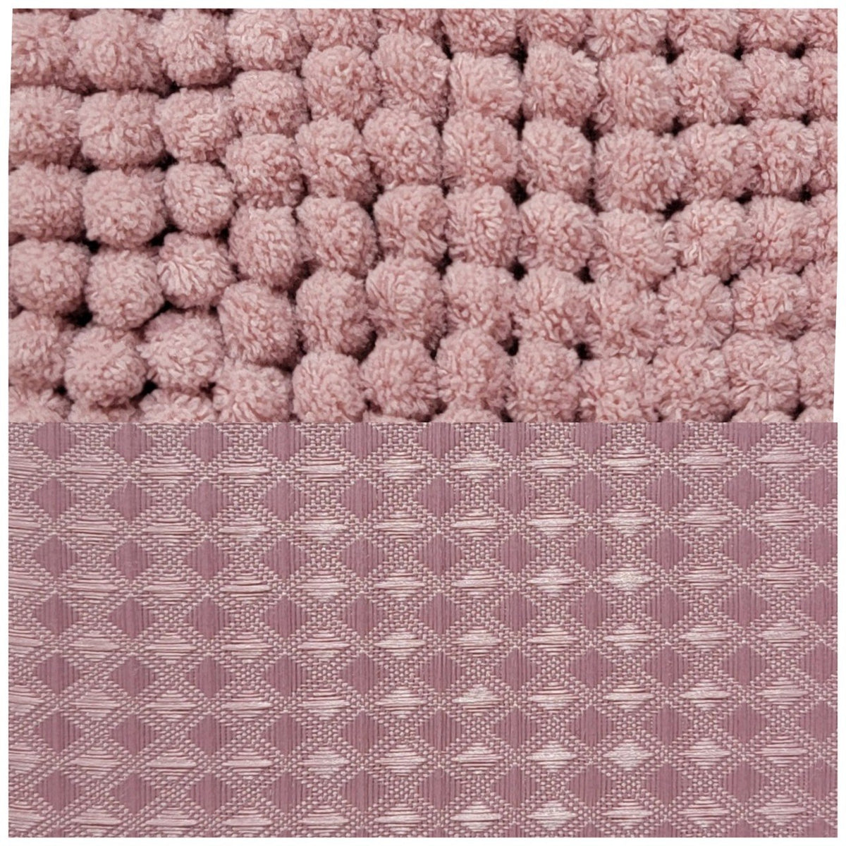 SET DE BAÑO DE ALFOMBRA Y CORTINA COLOR ROSA 3PCS HPC POLO