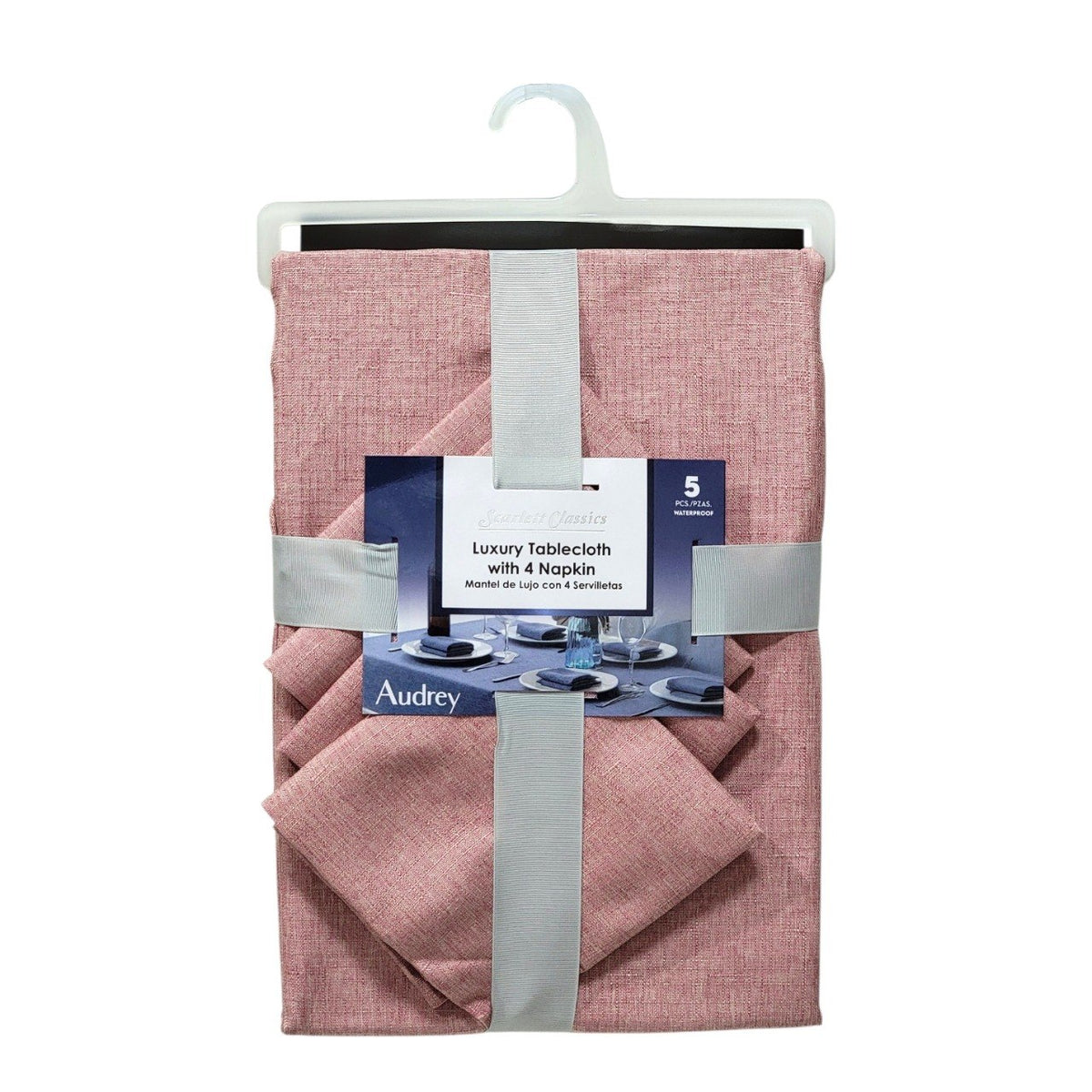 JUEGO DE MANTEL Y SERVILLETERAS DE LUJO 5PCS SCARLETT CLASSICS 45X72CM
