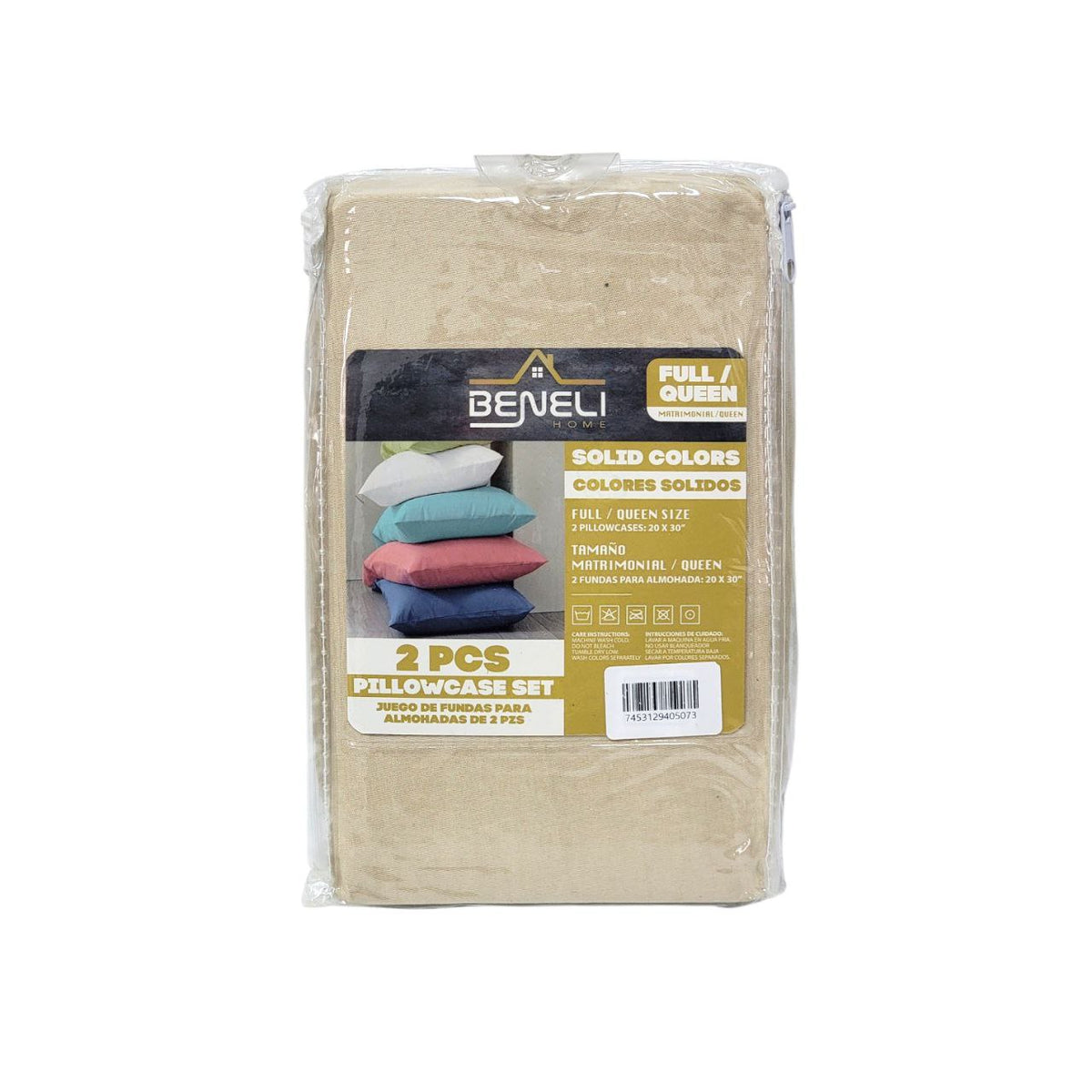 FUNDAS PARA ALMOHADAS 2PCS BENELI HOME 50X76CM