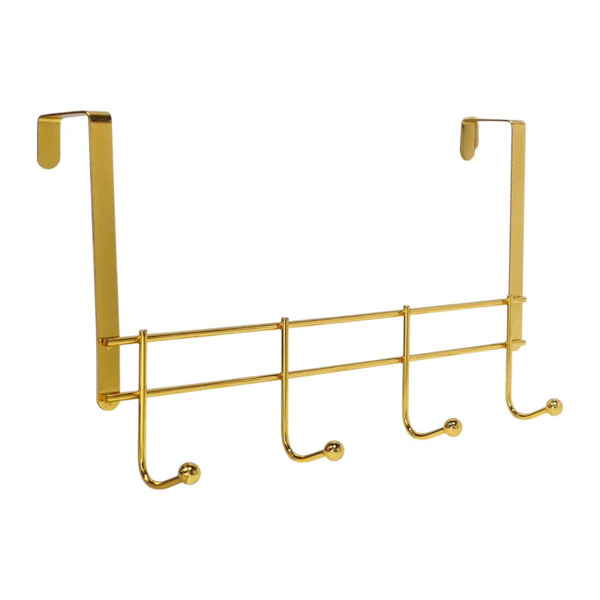 PERCHERO DE METAL DORADO MEDIANO DE 4 GANCHOS PARA PUERTA BENELI HOME 20X39CM
