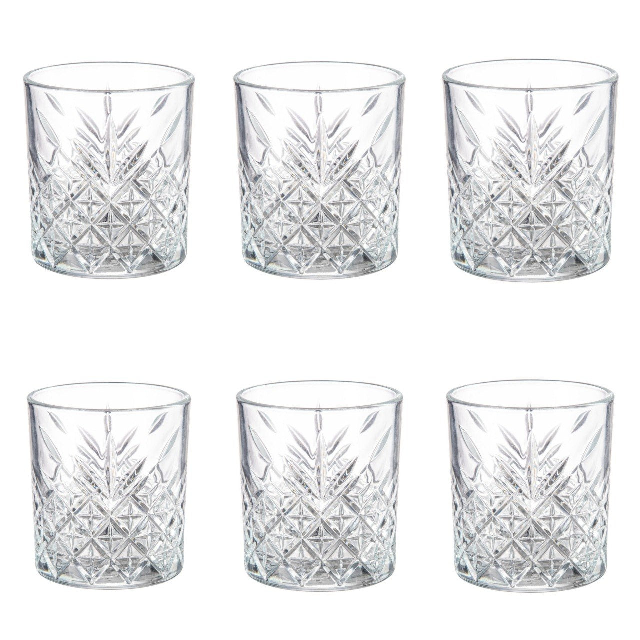 SET DE VASOS DE CRISTAL CON ACABADO DE LUJO ELEGANTE COLECCION JX 6PCS BENELI HOME