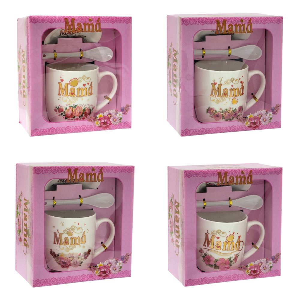 SET DE TAZA DE REGALO DE DIA DE LA MADRE DE CERAMICA 3PCS BENELI HOME