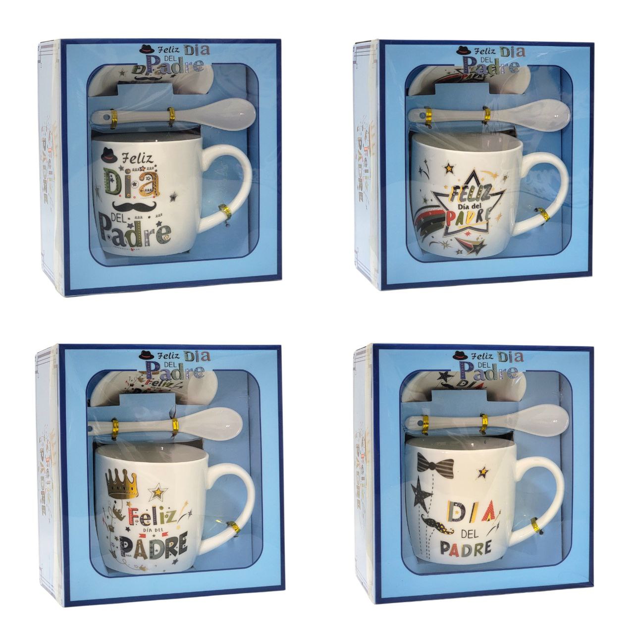 SET DE TAZA DE REGALO PARA PAPÁ DE CERAMICA 3PCS BENELI HOME