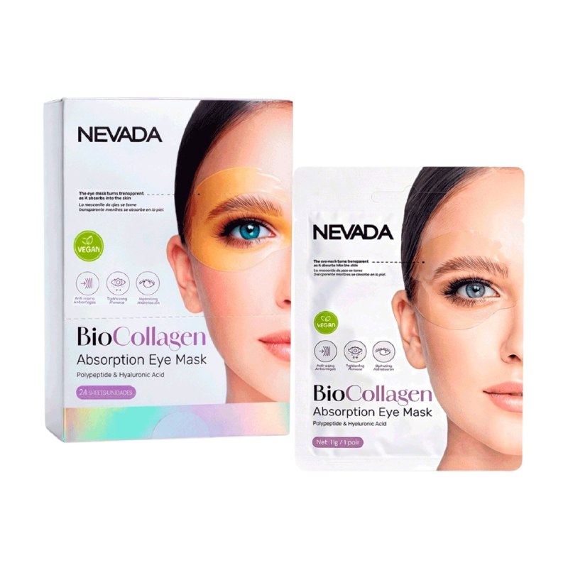 PARCHES PARA CONTORNO DE OJOS DE BIOCOLAGENO HIDROSULUBLE CON ACIDO HIALURONICO NEVADA 1 PAR