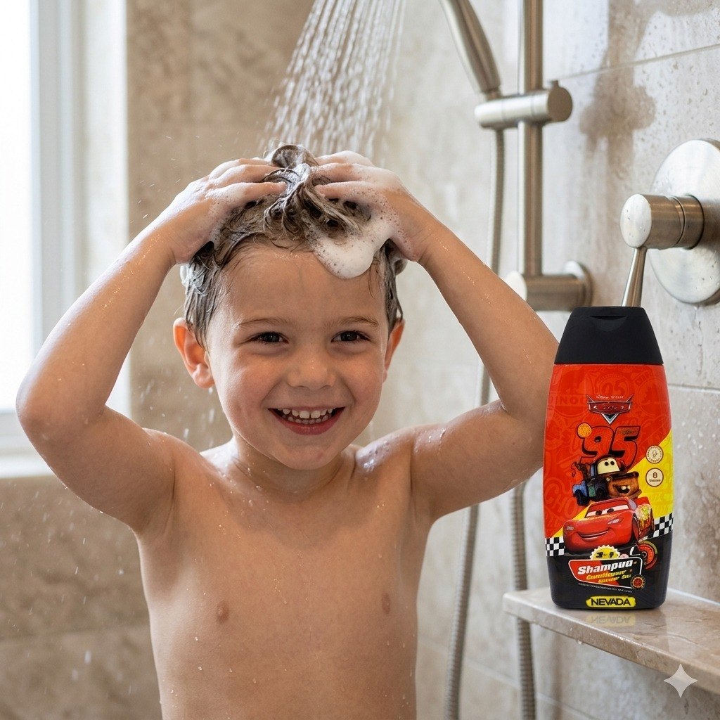 SHAMPOO ACONDICIONADOR Y GEL DE DUCHA 3 EN 1 INFANTIL DE CARS PIXAR NEVADA 300ML