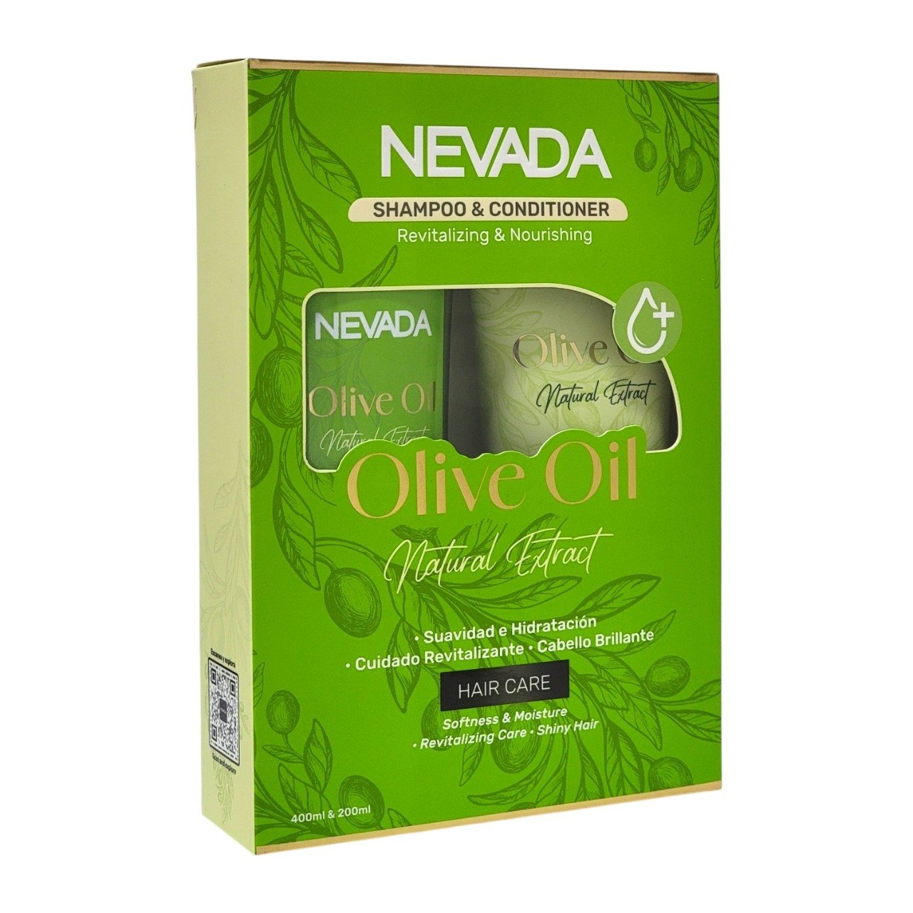 SET DE SHAMPOO Y ACONDICIONADOR HIDRATANTES CON EXTRACTO NATURAL DE ACEITE DE OLIVA 2PCS NEVADA