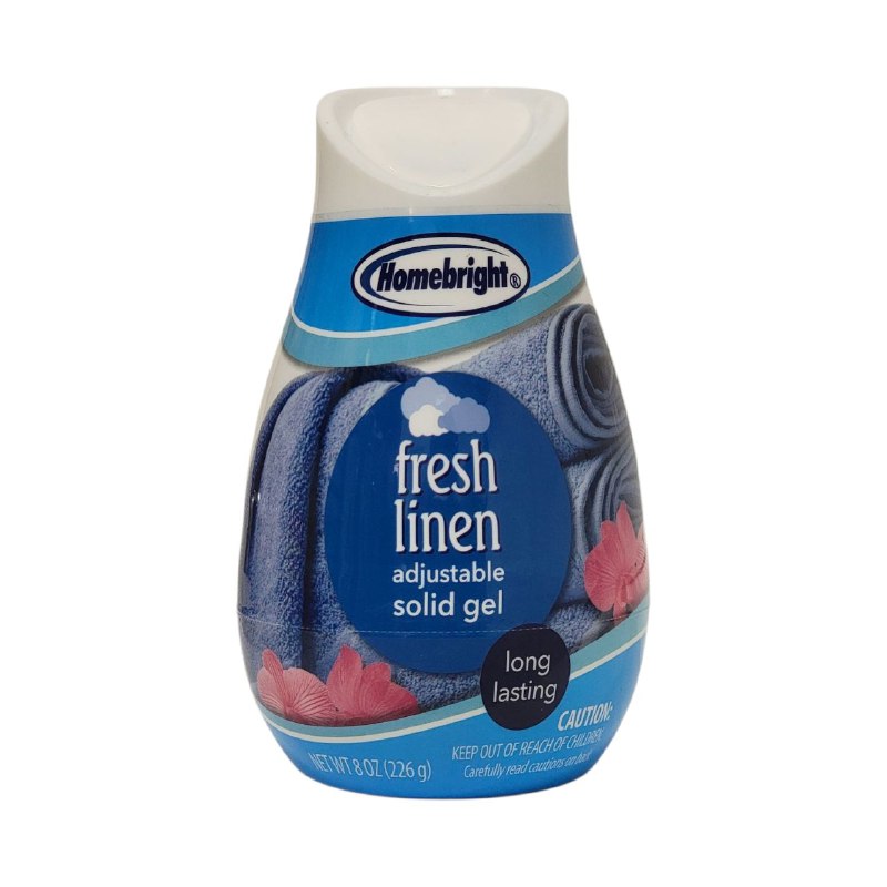 AMBIENTADOR AROMATIZANTE DE GEL SOLIDO DE ROPA DE CAMA FRESCA HOMEBRIGHT226G