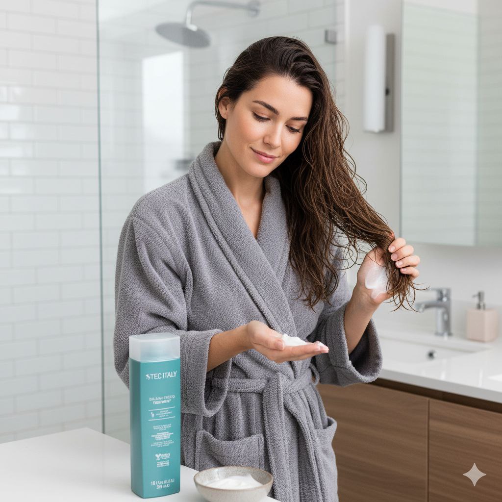 TRATAMIENTO REVITALIZANTE INTENSIVO PARA EL CABELLO SIN ENJUAGUE CON ACEITE DE JOJOBA Y RICINO Y EXTRACTO DE ROMERO TEC ITALY 300ML