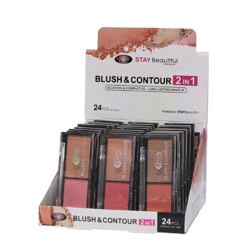 PALETA DE RUBOR Y CONTORNO 2 EN 1 STAY BEAUTIFUL 4.6G