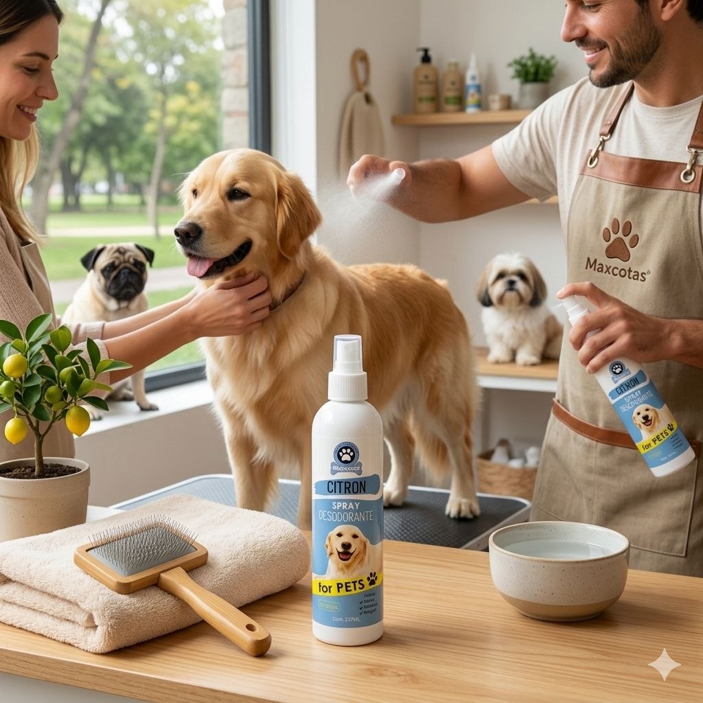 SPRAY DESODORANTE PARA MASCOTAS NO TOXICO DE EUCALIPTO MAXCOTAS 273ML