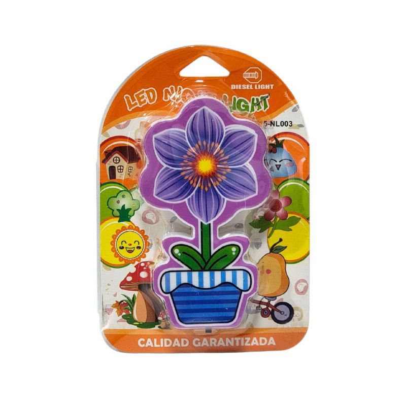 LUZ LED DE NOCHE, TEMATICA DE FLORES PARA NIÑAS, ILUMINACION DE DORMITORIO 3 COLORES LED NIGHT LIGHT