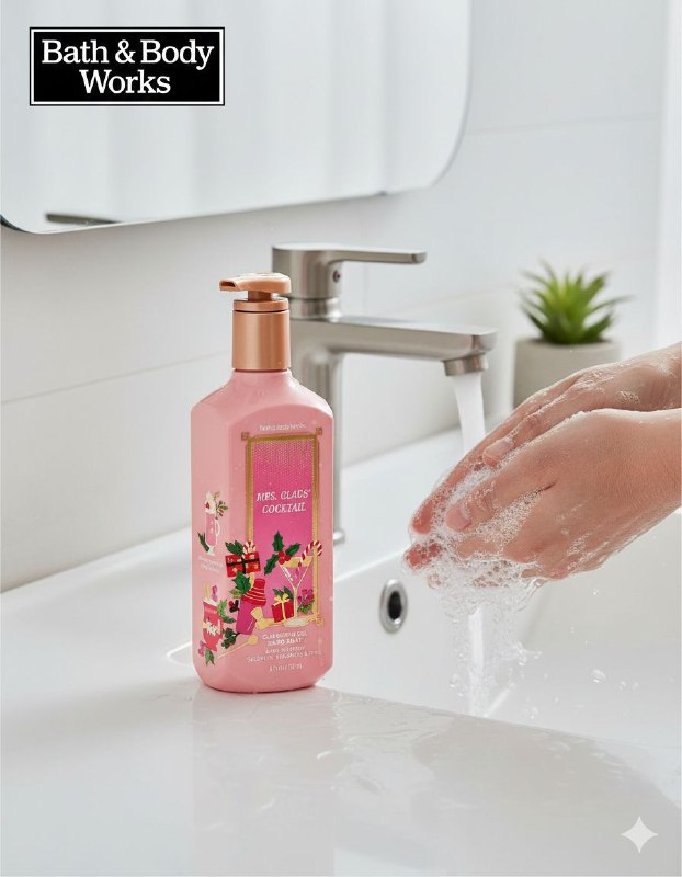 BATH & BODY WORKS JABON DE MANOS SUAVE Y LIMPIO MRS CLAUS COCKTAIL 236ML