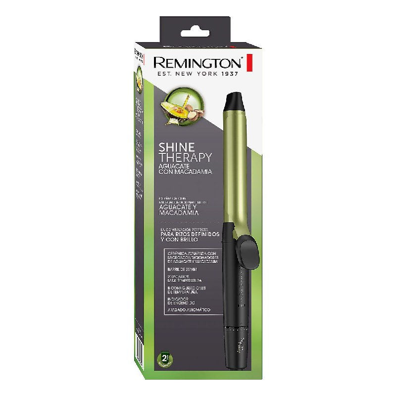 RIZADORA ENCOLOCHADORA DE AGUACATE CON MACADAMIA DE CERAMICA CON MICROACONDICIONADORES SUAVES REMINGTON