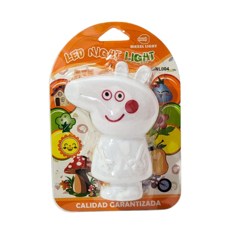 LAMPARA DECORATIVA DE NOCHE DE PEPPA PIG, ILUMINACION DE DORMITORIO PARA MIEDO A LA OSCURIDAD EN NIÑOS 3 COLORES NIGHT LIGHT