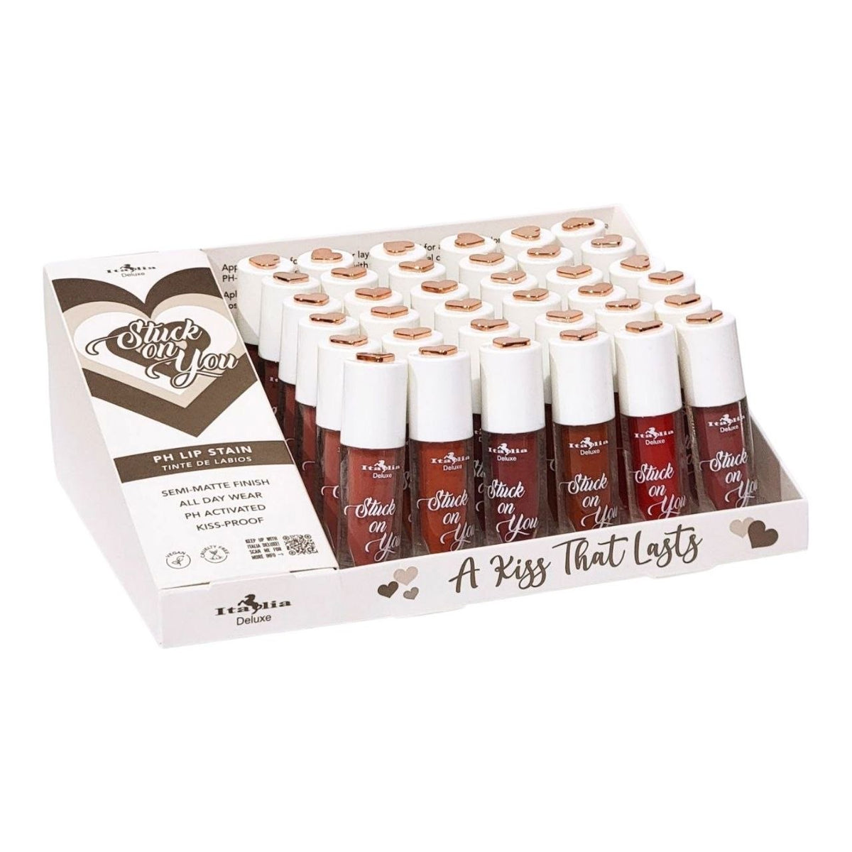 TINTA PARA LABIOS REACTIVA AL PH ACABADO SEMIMATE ITALIA DELUXE 3ML