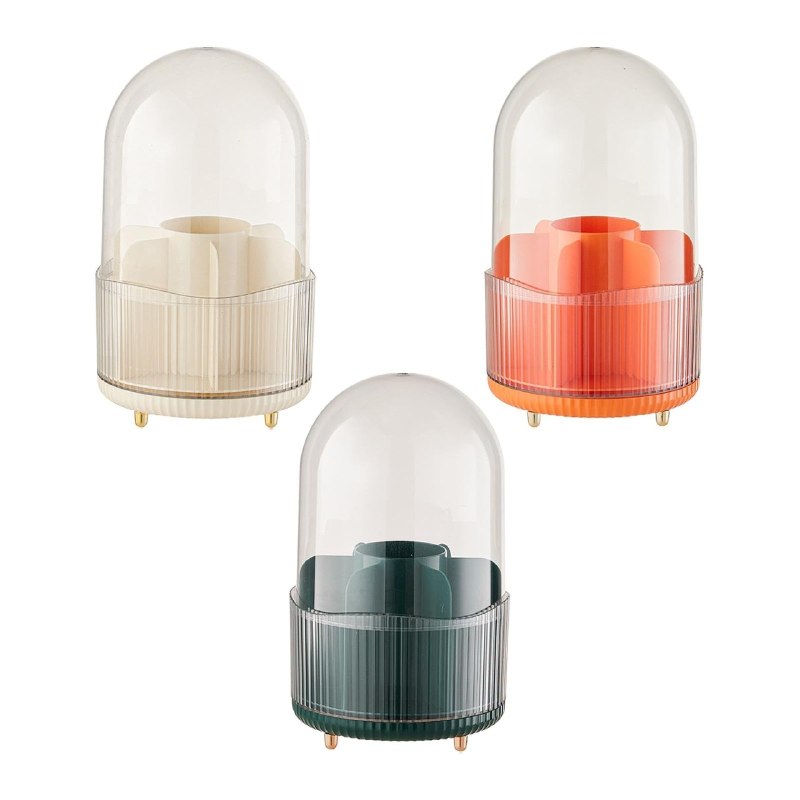 ORGANIZADOR DE MAQUILLAJE GIRATORIO 360 ANTI-POLVO
