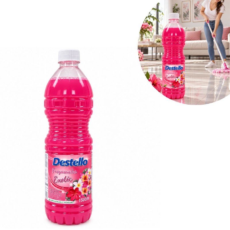 ASISTIN LIMPIADOR LIQUIDO PARA PISOS Y SUPERFICIES CON AROMA EXOTICA FLORAL DESTELLO 1500ML
