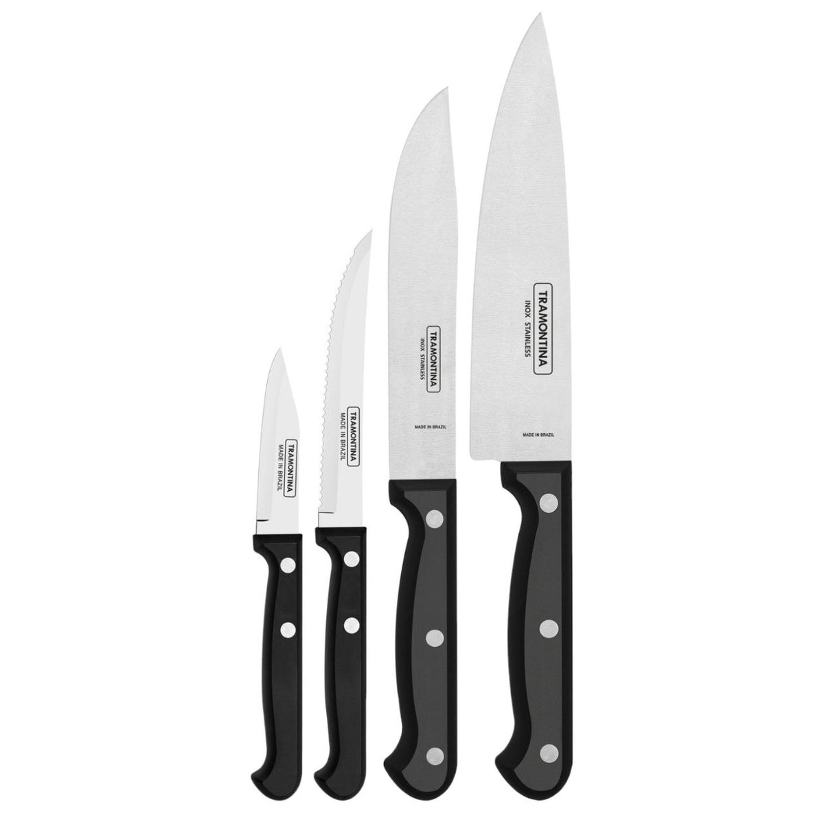 JUEGO DE CUCHILLOS DE ACERO INOXIDABLE 4PCS TRAMONTINA