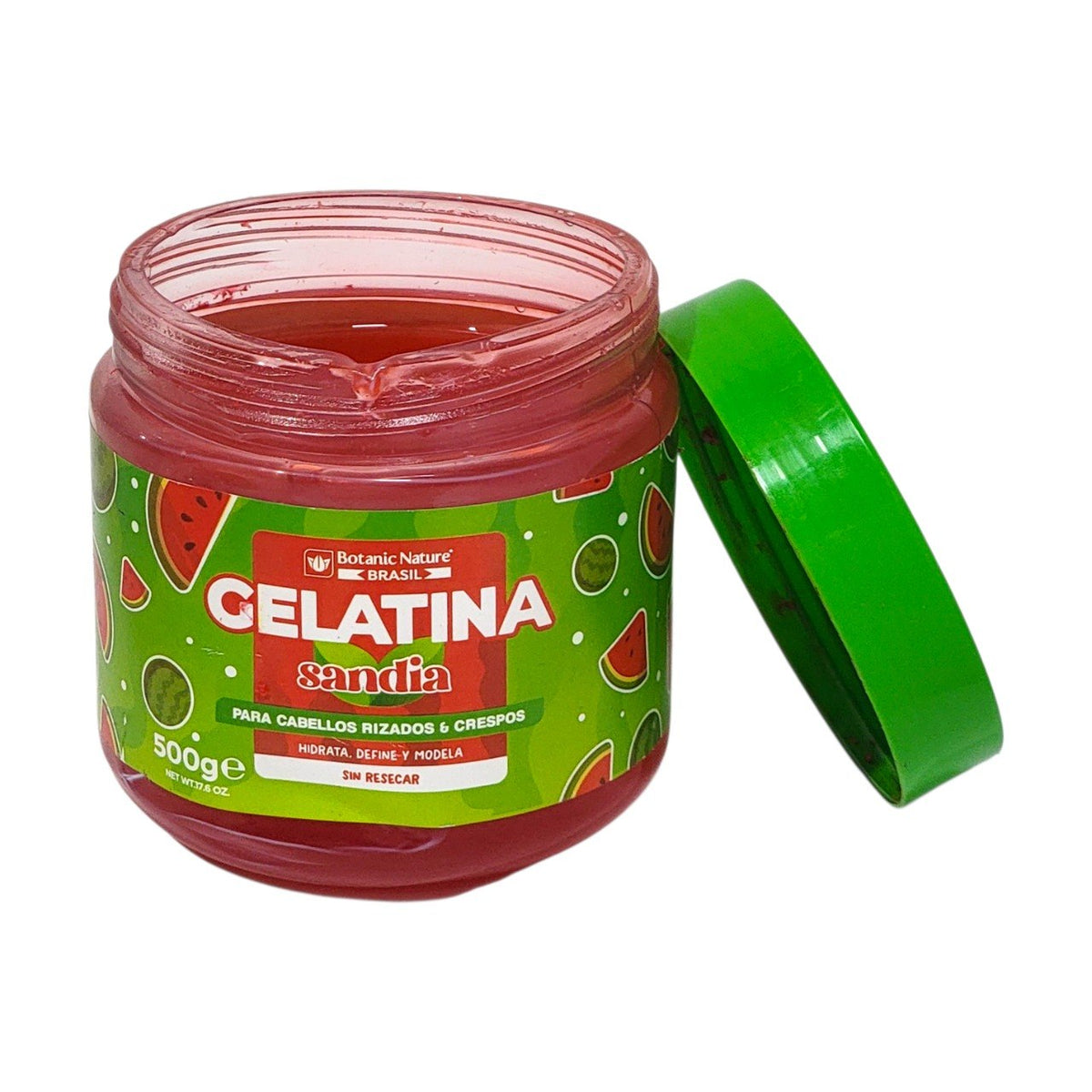 GEL PARA EL CABELLO ACTIVADORA DE RIZOS Y CABELLO CRESPO AROMA A SANDIA BOTANIC NATURE 500G