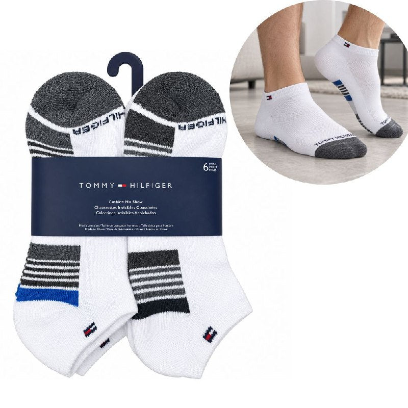 CALCETA TOBILLERA TOMMY HILFIGER PARA HOMBRE 6 PARES TALLA ÚNICA