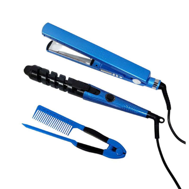 PLANCHA PARA EL CABELLO, RIZADORA Y PEINE, 450 GRADOS, AJUSTES DE TEMPERATURA LED IONICO DIGITAL, MAXIMO CALOR, ALISADO SUAVE SIN DAÑARLO NANO TITANIUM