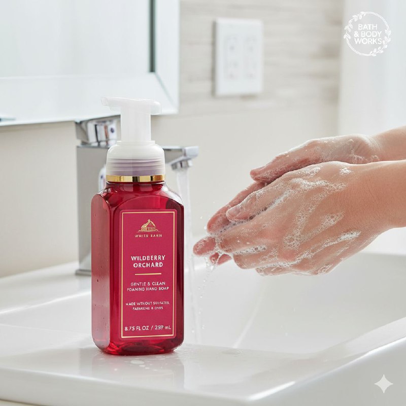 BATH & BODY WORKS JABON DE MANOS SUAVE Y LIMPIO WILDBERRY ORCHARD 259ML