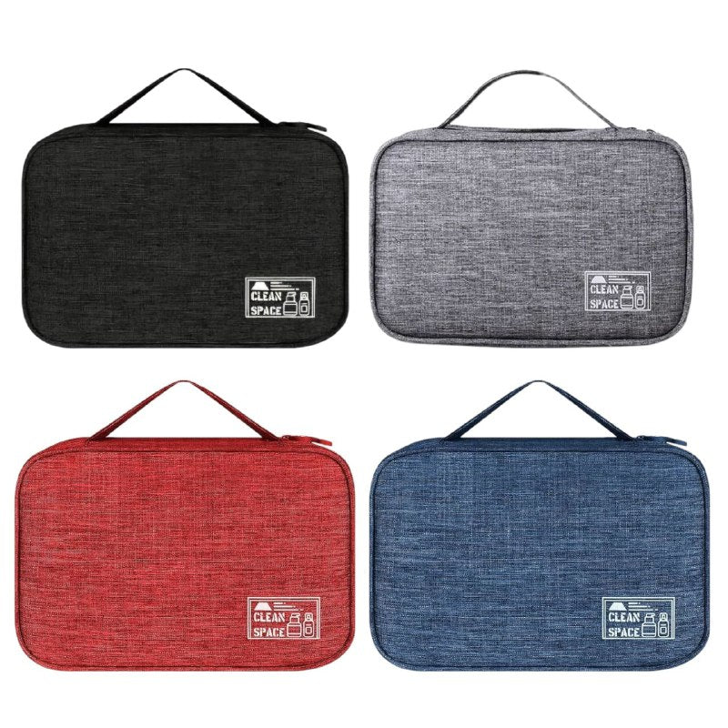 COSMETIQUERA ECONOMICA ORGANIZADORA DE MAQUILLAJE O COSMETICOS PORTATIL CON GANCHO PARA COLGAR 4 COLORES TABU 25.5X17X9.5CM