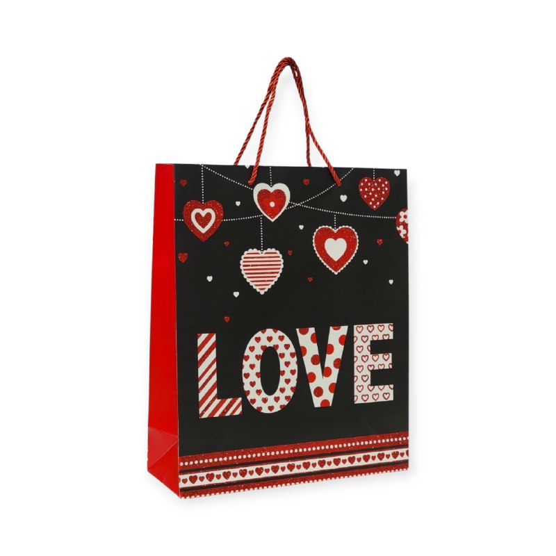 BOLSA DE REGALO MEDIANA 26X32X10CM SAN VALENTIN