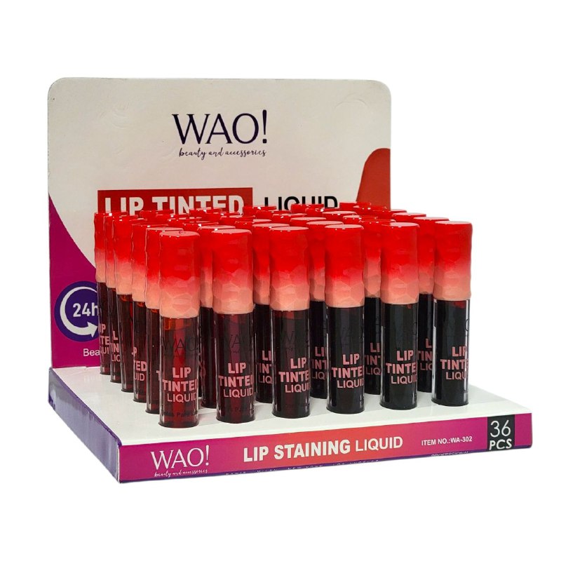 TINTA DE LABIOS LIQUIDA 6 TONOS WAO BEAUTY 6.5ML (DUPE DE BENEFIT)
