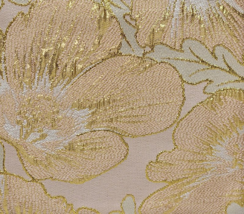 CORTINAS PARA HOGAR ELEGANTES Y DE LUJO CON DISEÑO FLORAL DORADOS 54X84" BENELI HOME