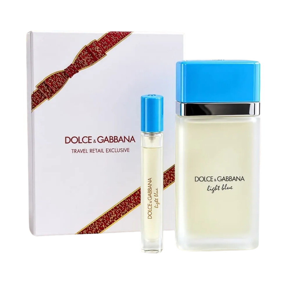 SET DOLCE & GABBANA LIGHT BLUE EDT 100ML EDT 10ML (M)