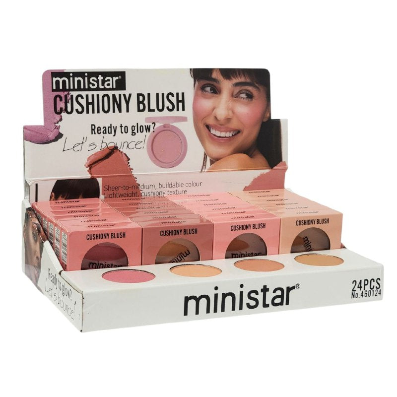 BLUSH RUBOR DE MAQUILLAJE EN POLVO DE TEXTURA LIGERA SUAVE MINISTAR 8G, 4 TONOS