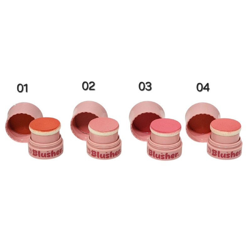BLUSH DE MAQUILLAJE EN POLVO DE HELLO KITTY MECOW, 4 TONOS