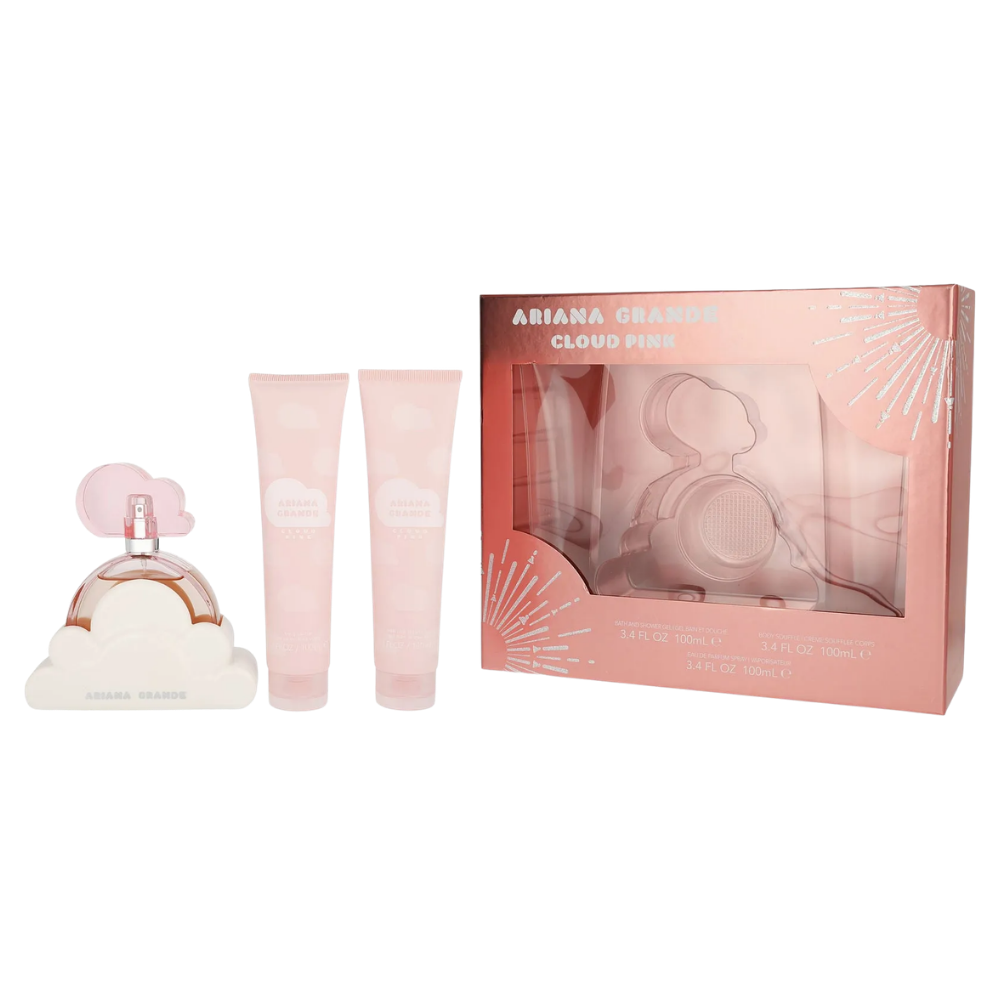SET ARIANA GRANDE CLOUD PINK EDP 100ML GEL DE DUCHA 100ML CREMA CORPORAL 100ML (M)
