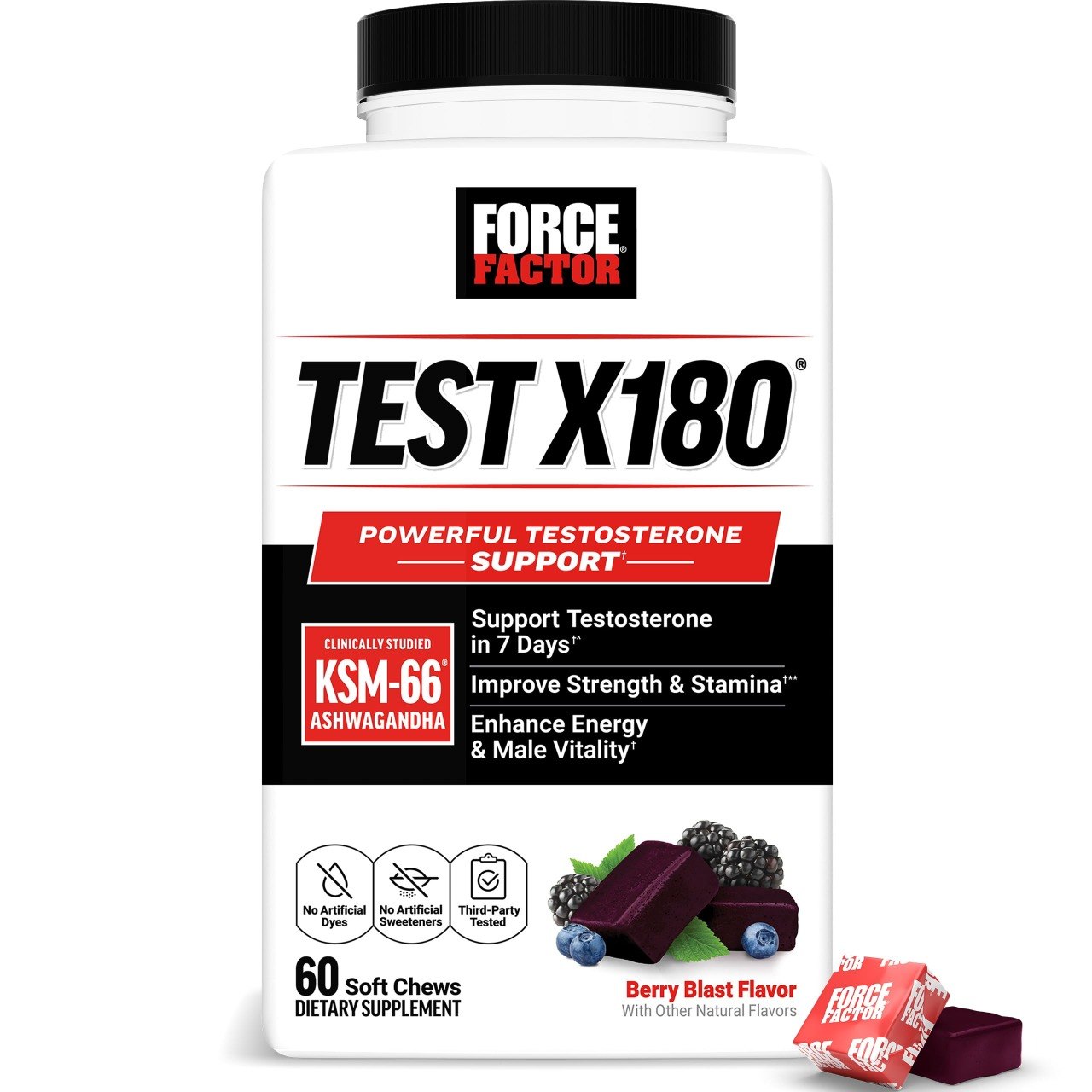 SUPLEMENTO AVANZADO PARA EL APOYO A LA TESTOSTERONA Y RENDIMIENTO MASCULINO FORCE FACTOR 60UND
