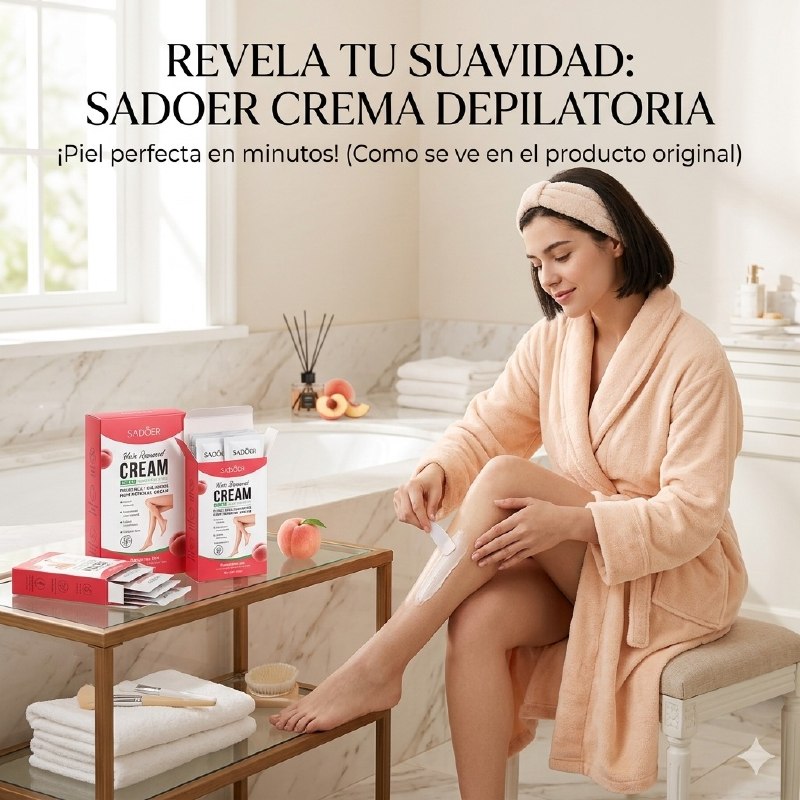 CREMA CORPORAL DEPILADORA SUAVE Y REFRESCATE EN SOBRES SADOER 4GX10UND
