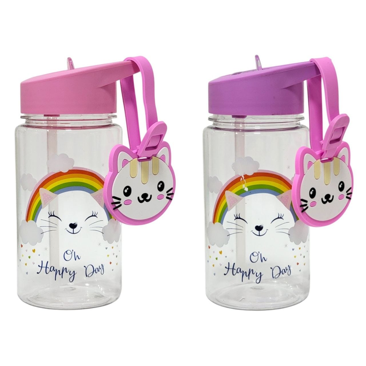 BOTE DE AGUA CON DISEÑO INFANTIL GATITO LIFE ART