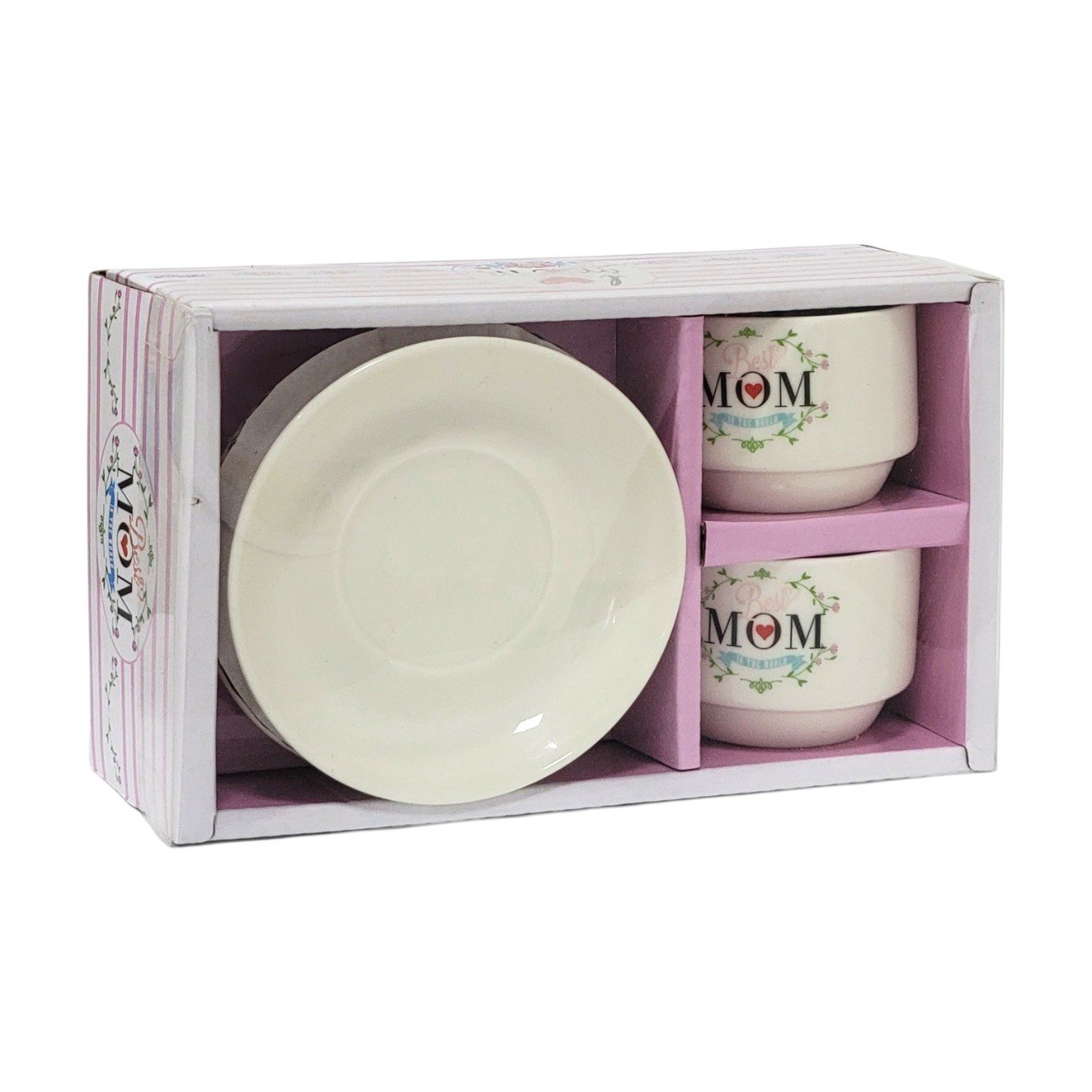 SET DE REGALO DE MINI TAZAS Y PLATOS PARA MAMÁ 4PCS BENELI HOME