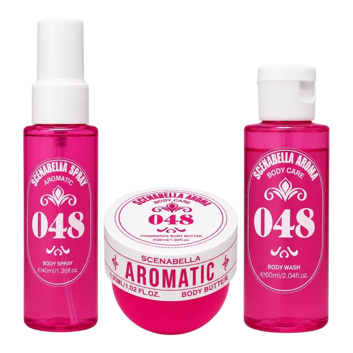 SET SCENABELLA AROMATIC JOURNEY 048 BODY SPRAY 40ML CREMA CORPORAL 30ML GEL DE DUCHA 60ML (M) (AROMA SIMILAR A SOL DE JANEIRO CHEIROSA 48)