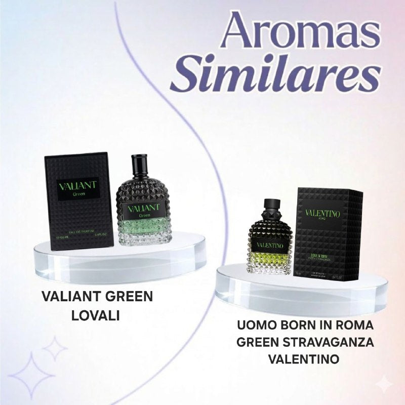 LOVALI VALIANT GREEN EDP 100ML (H) (AROMA SIMILAR A VALENTINO BORN IN ROMA GREEN STRAVAGANZA)