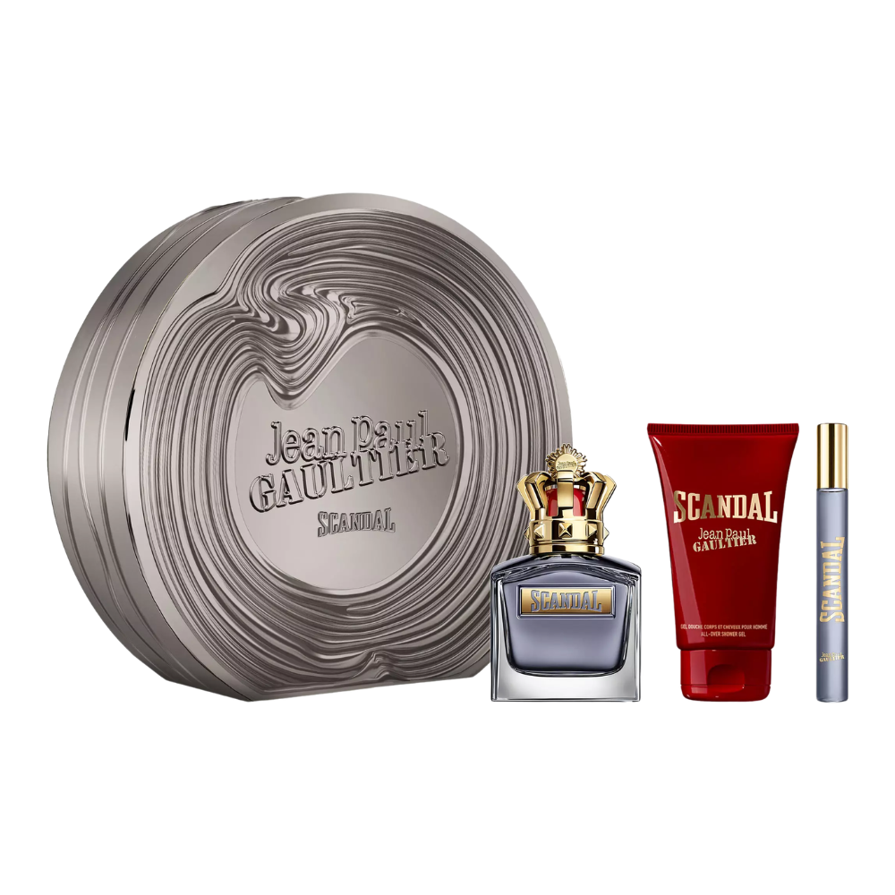 SET JEAN PAUL GAULTIER SCANDAL POUR HOMME LE PARFUM EDT 100ML EDT 10ML GEL DE DUCHA 75ML (H)