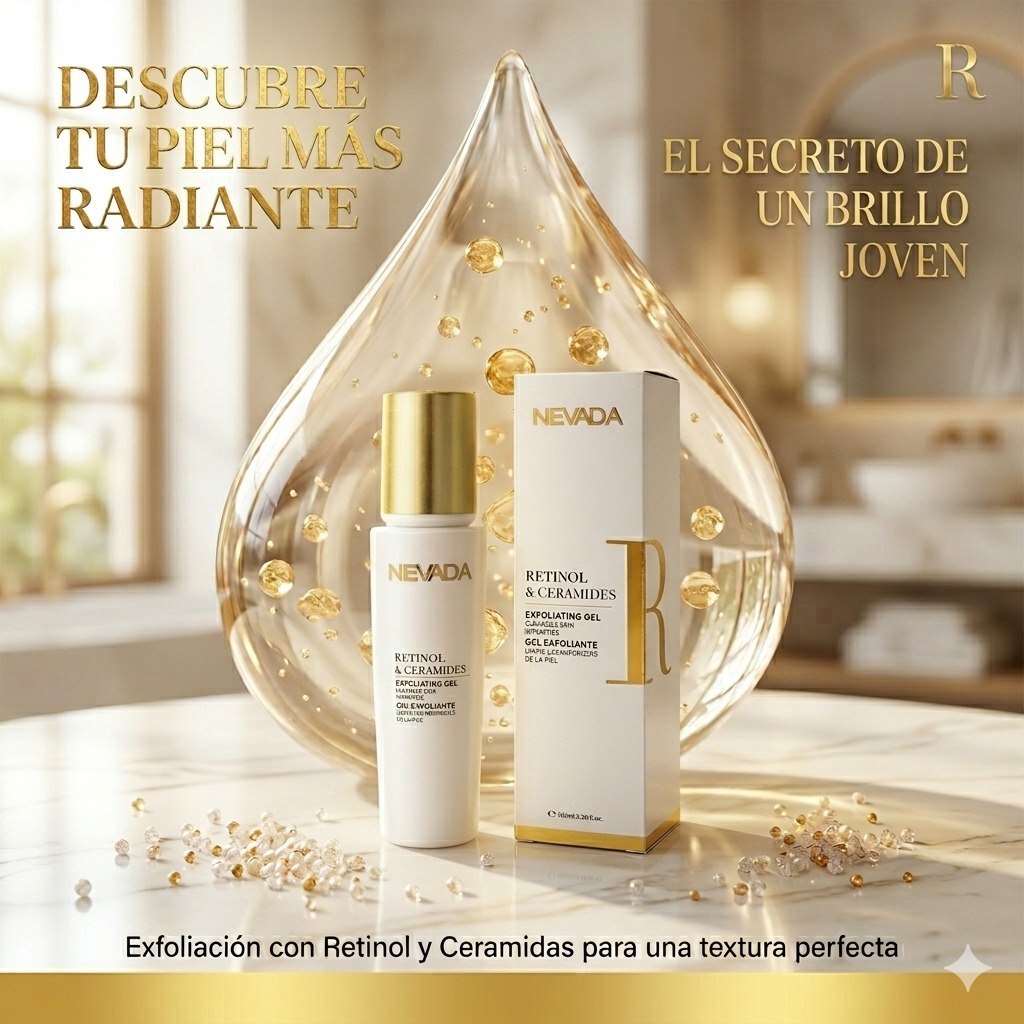EXFOLIANTE FACIAL DE RENOVACION CELULAR CON RETINOL Y CERAMIDAS NEVADA 100ML