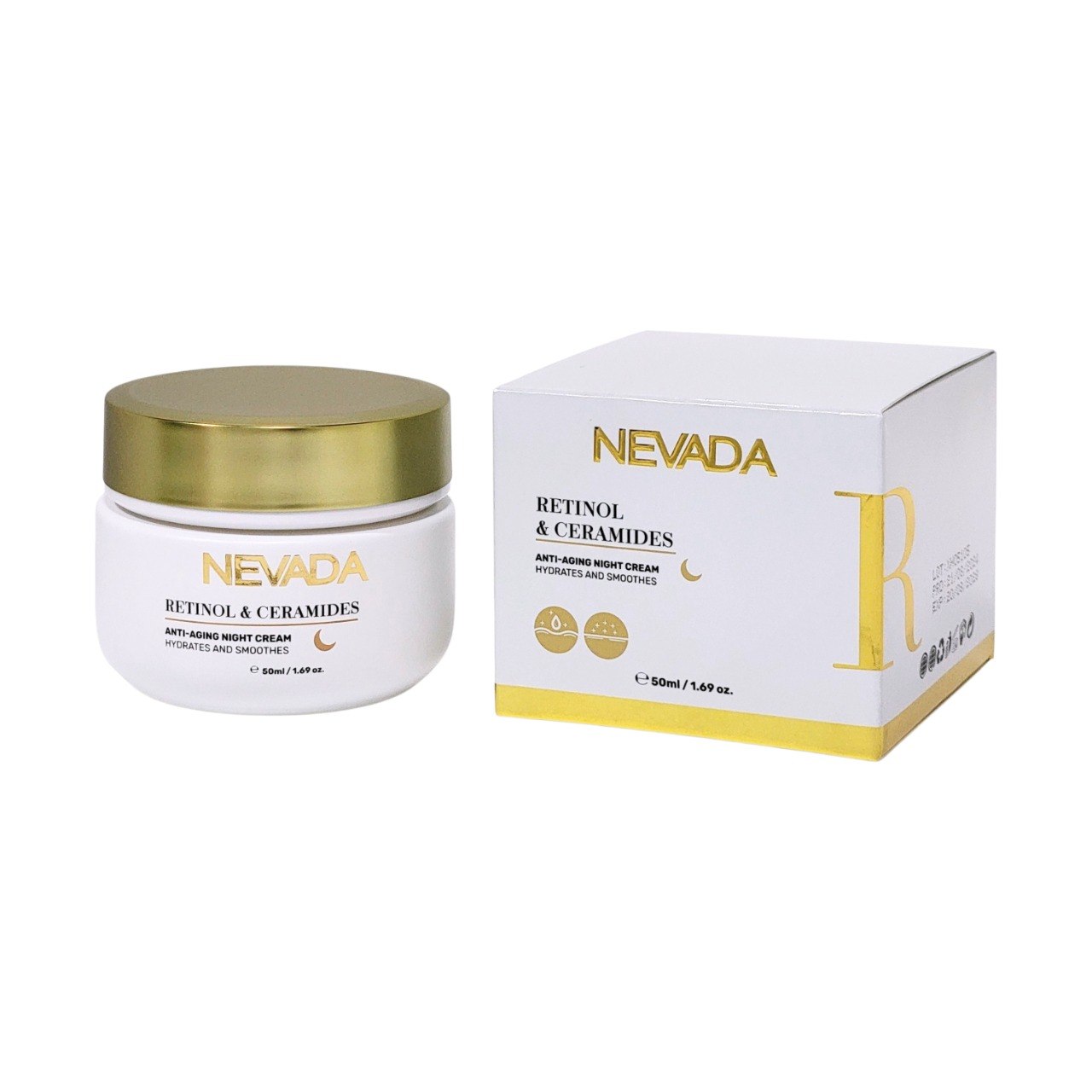 CREMA FACIAL DE NOCHE ANTIEDAD CON RETINOL Y CERAMIDAS NEVADA 50ML