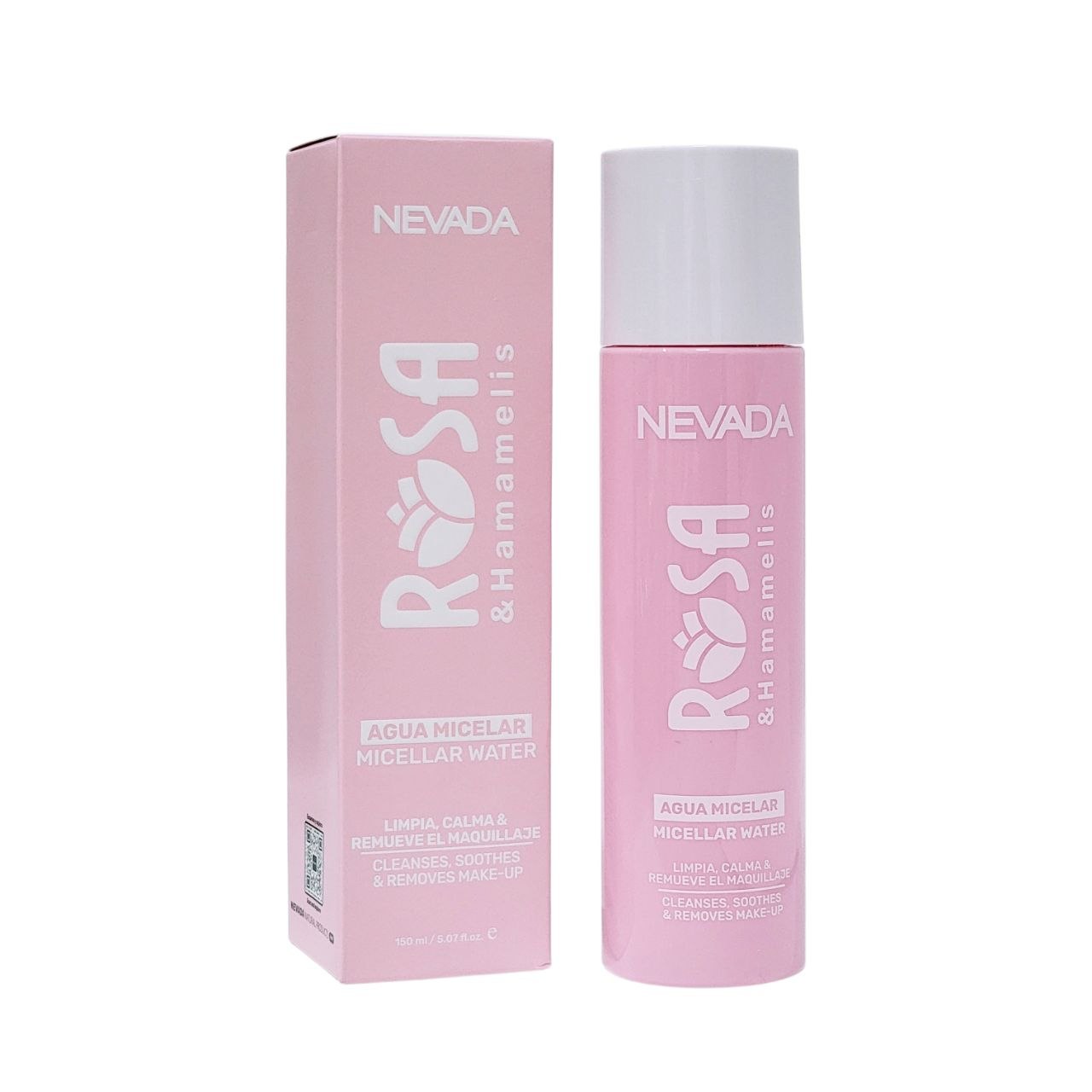 AGUA MICELAR LIMPIADORA DESMAQUILLANTE CON EXTRACTO DE ROSAS Y HAMAMELIS NEVADA 150ML