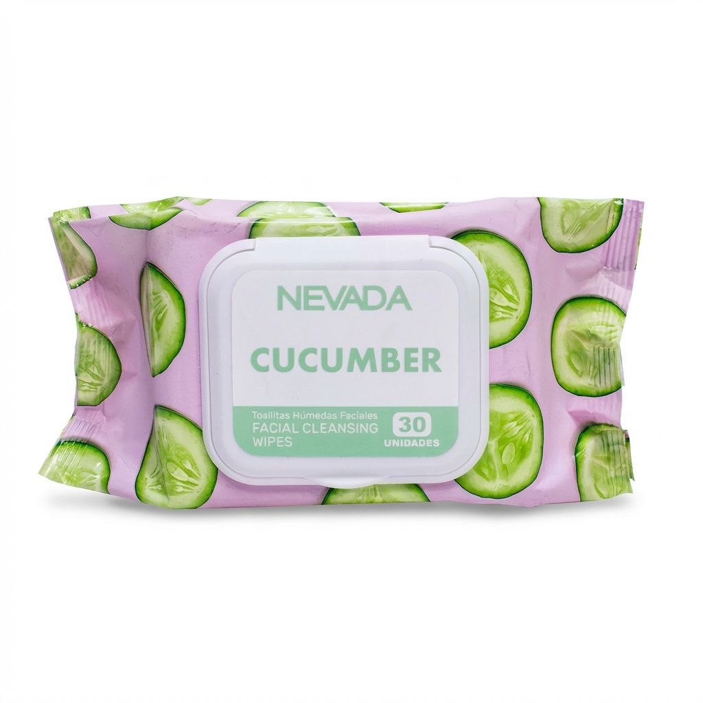 TOALLITAS HUMEDAS DESMAQUILLANTES E HIDRATANTES CON ACIDO HIALURONICO Y EXTRACTO DE PEPINO 30UND NEVADA