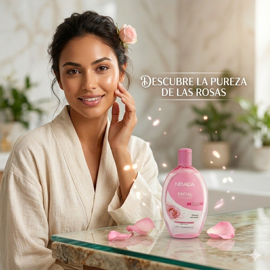 LIMPIADOR FACIAL REFRESCANTE CON EXTRACTO DE ROSAS NEVADA 225ML