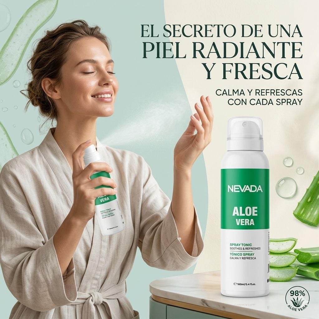 TONICO FACIAL EN SPRAY CALMANTE Y EQUILIBRANTE CON EXTRACTO DE ALOE VERA NEVADA 160ML