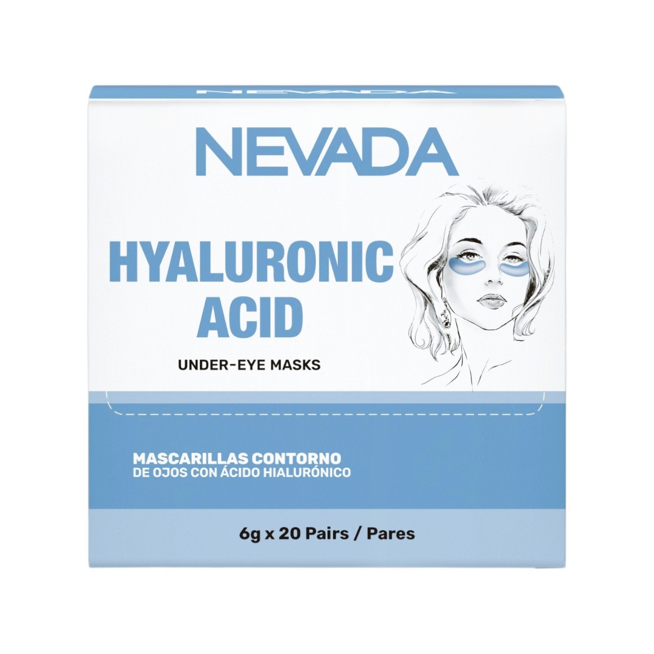 PARCHES DE OJOS HIDRATANTES CON ACIDO HIALURONICO Y EXTRACTO DE ALGAS MARINAS NEVADA 6G