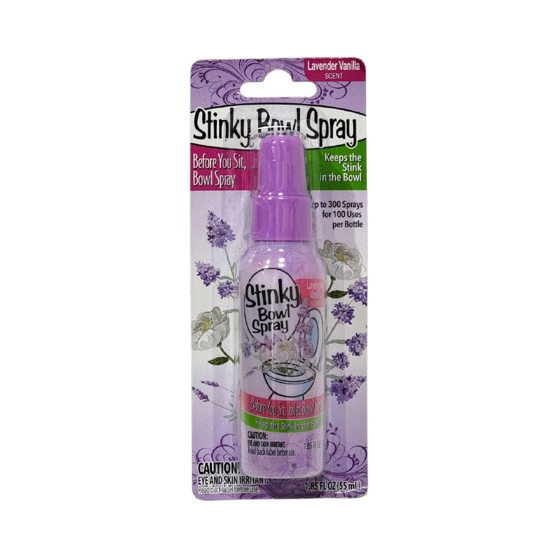 SPRAY BLOQUEADOR DE OLORES PARA EL INODORO AROMA A LAVANDA Y VAINILLA STINKY BOWL 55ML